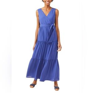 J. McLaughlin Lavinia V-Neck Tiered Maxi Dress